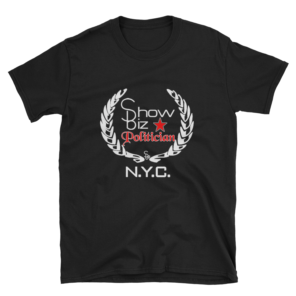 Image of ShowBiz Politician Short-Sleeve Unisex T-Shirt - Black / 2XL