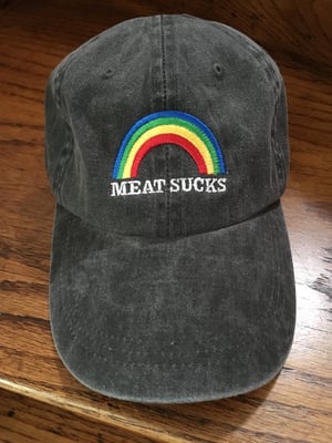 Image of Meat Sucks Rainbow hat