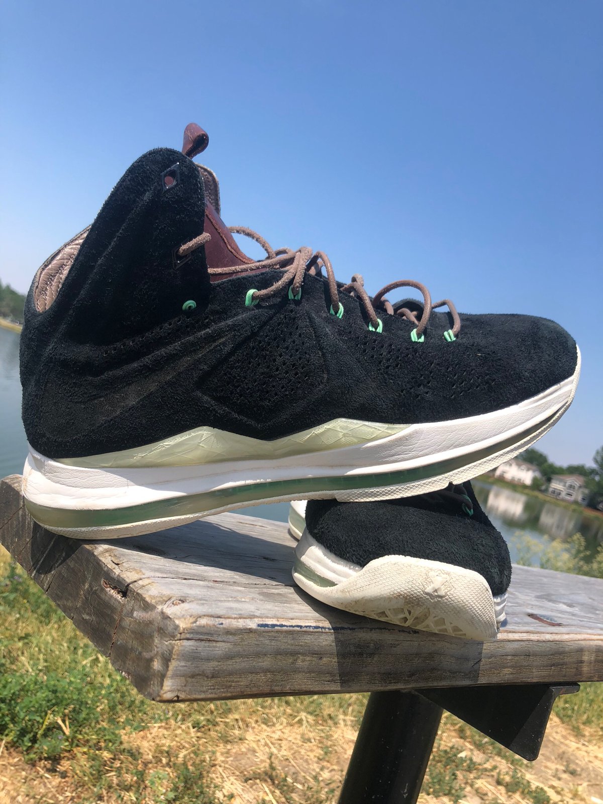 Lebron 10 black suede sale