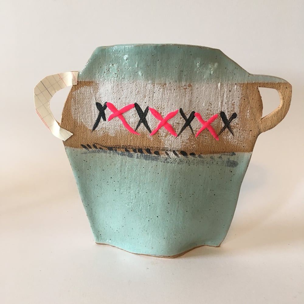 Image of cross stitch vase