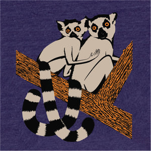 Image of Lemurs T-shirt - Navy | Womens VNeck SM, LG