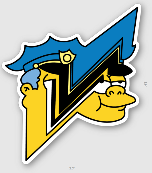 Image of Chief Wiggum - Warped Sticker