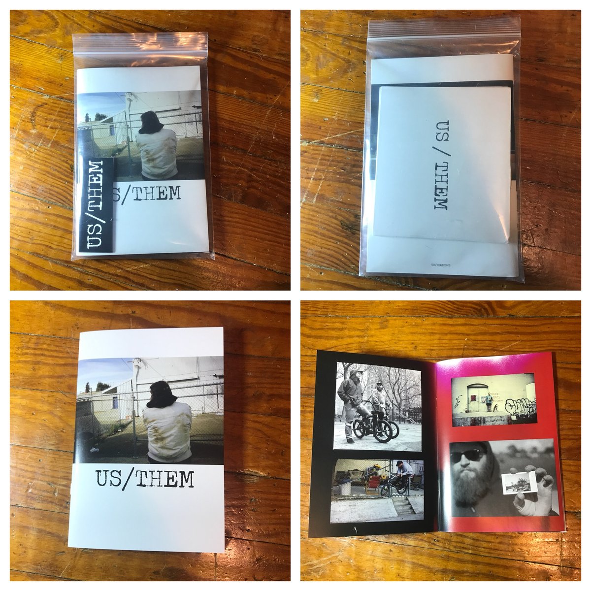 Image of US/THEM dvd and zine.