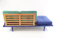 Image 2 of Canapé POP années 70 bleu vert
