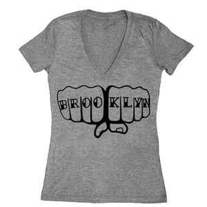 Image of BK Fists Tattoo - Womens Fitted VNeck