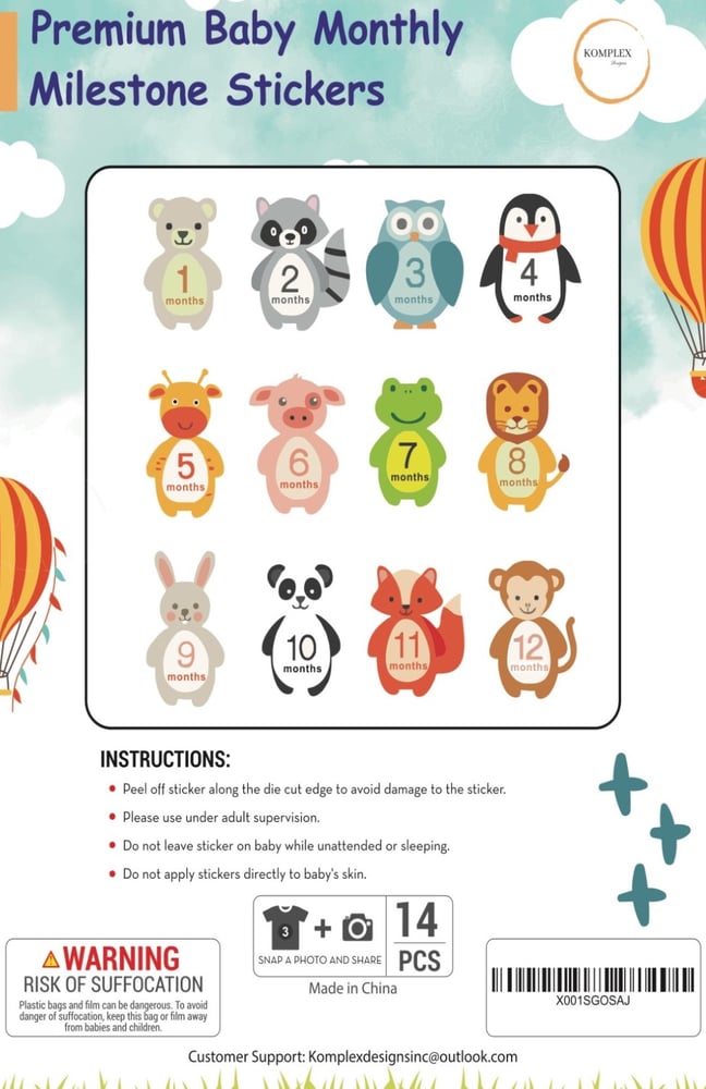 Image of Premium Baby Milestone Sticker