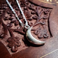 Image 4 of Silver Half Moon Necklace