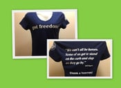 Image of Women's cut "got freedom?" T-shirts--Navy