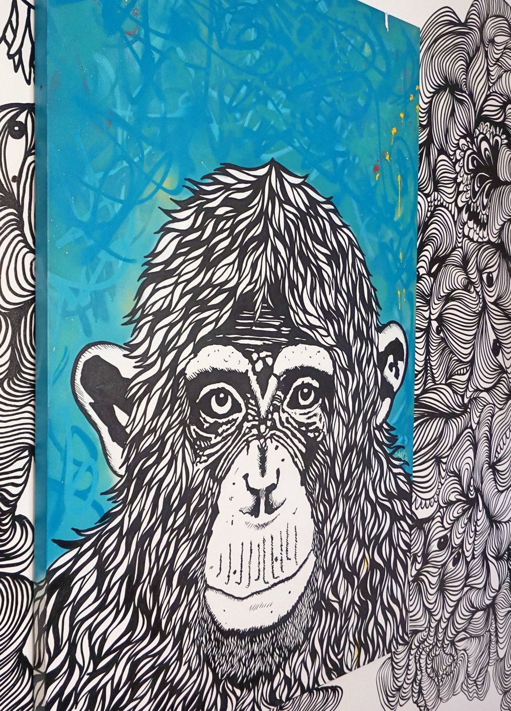 'chimp peace blue’