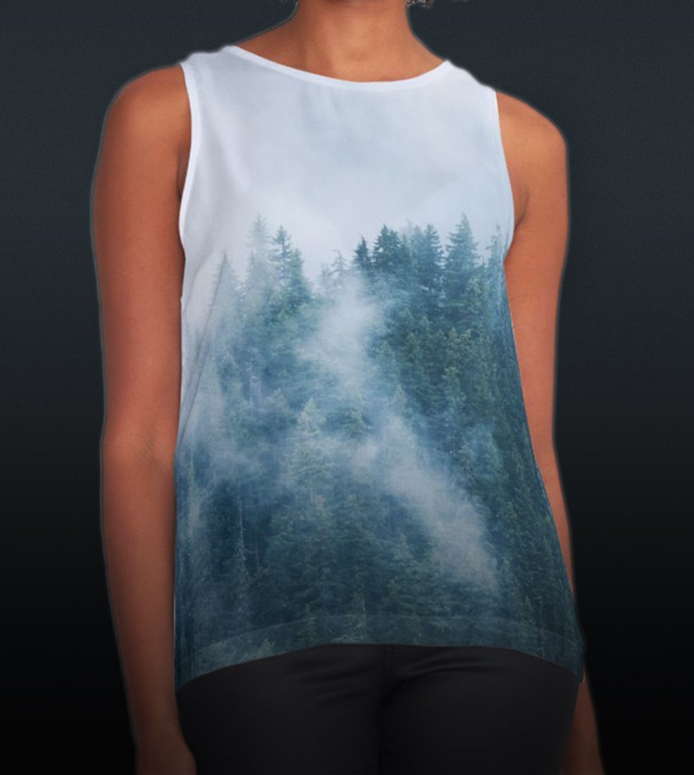 Image of blue fog tank top
