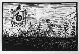 Image of Block print - Den Sorte Ridder, print 3