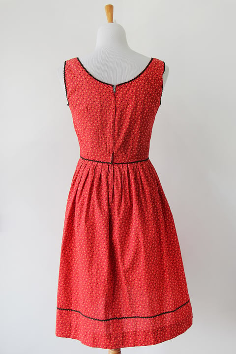 Image of Betty Barclay 1950s Cotton Day Dress