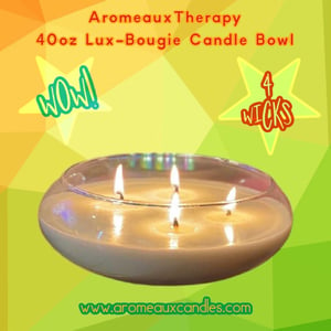 40oz ARMX Lux 4-Wick Bougie Candle Bowl