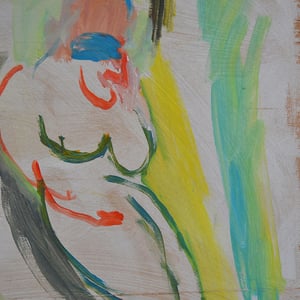 Image of 1992, Acrylic Painting, 'Les Chaussons' Patrick Paufert