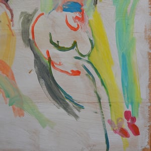 Image of 1992, Acrylic Painting, 'Les Chaussons' Patrick Paufert