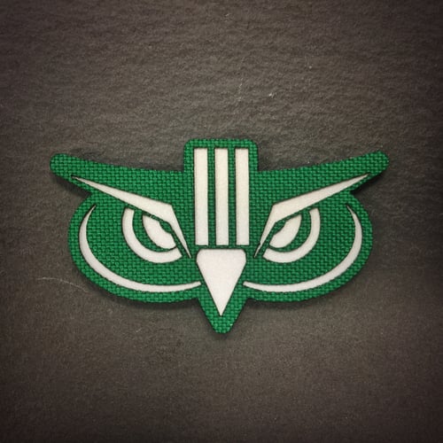 Image of WHOOLIGAN REFLECTIVE KELLY/WHITE OWL PATCH