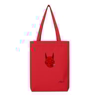 Red Devil Tote Bag by Polly Nor - Recycled Cotton
