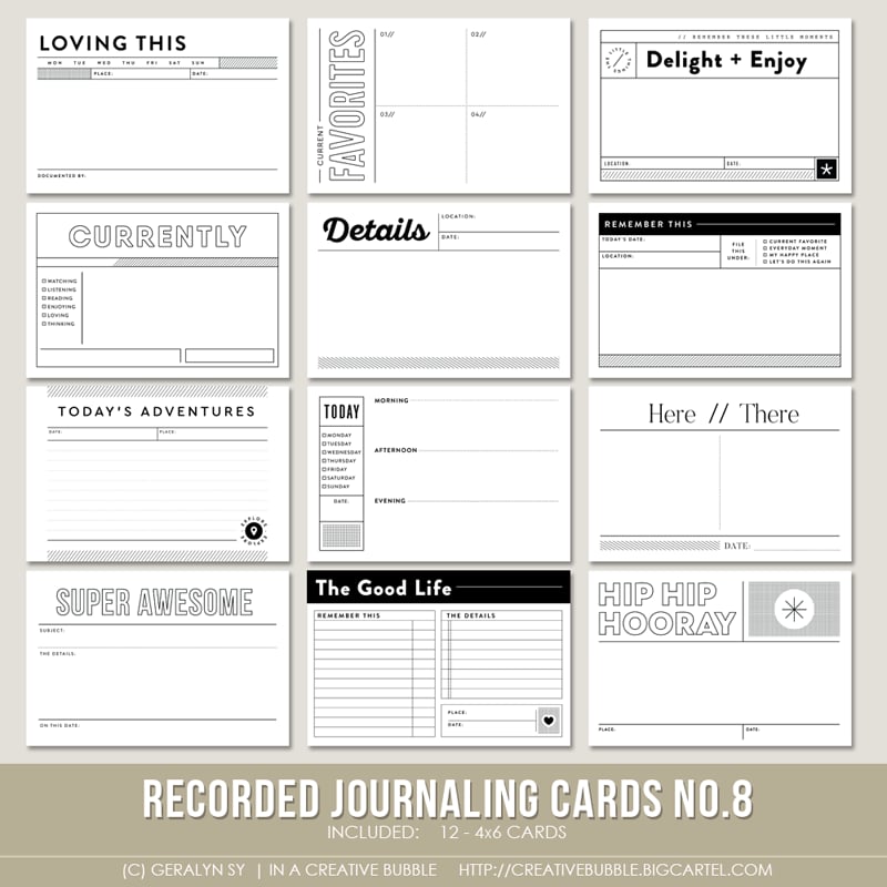 Image of Recorded Journaling Cards No.8 (Digital)
