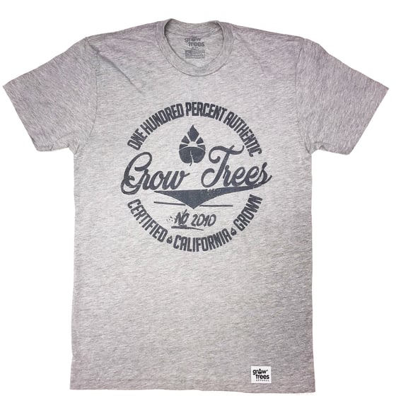 Image of Grow Trees "One Hundred Percent" Heather Grey/Dark Grey