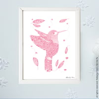 Image 2 of Pink *Hummingbird*_A3