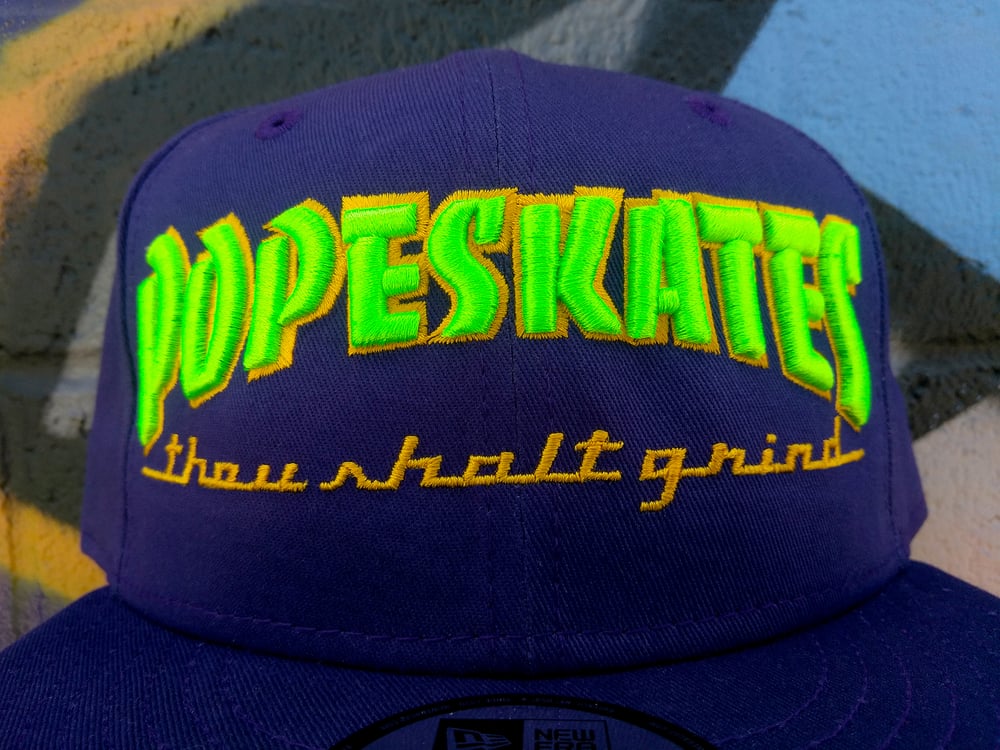 Image of Pope Skates Thou Shalt Grind Hat Purple