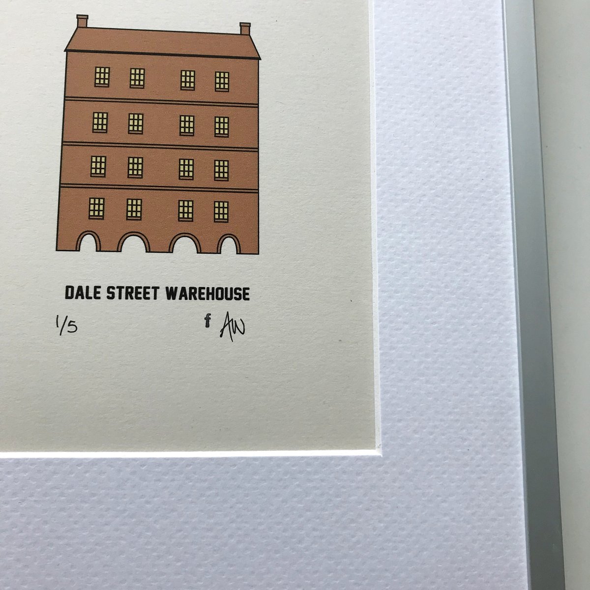 Image of DALE STREET WAREHOUSE MANCHESTER FRAMED PRINT by fingsMCR