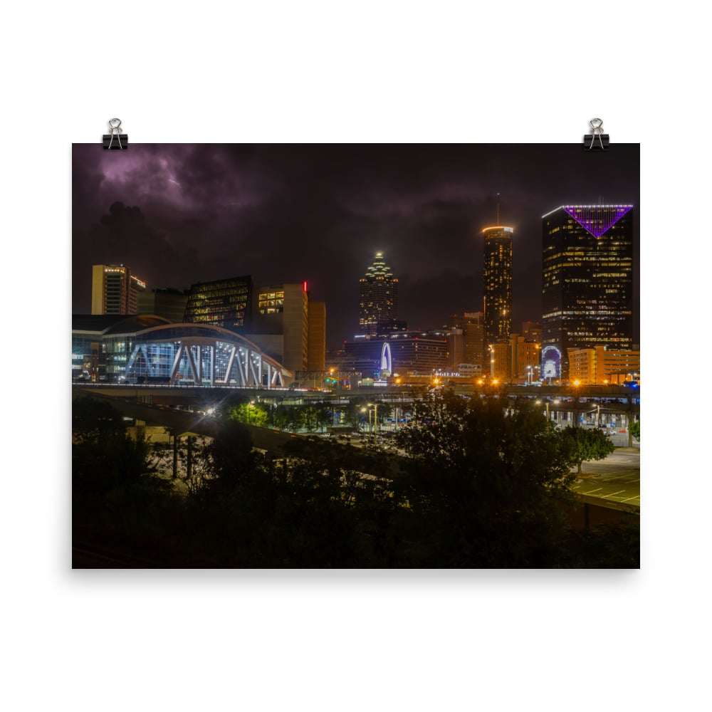 Image of Stormy Atlanta Nights 18x24