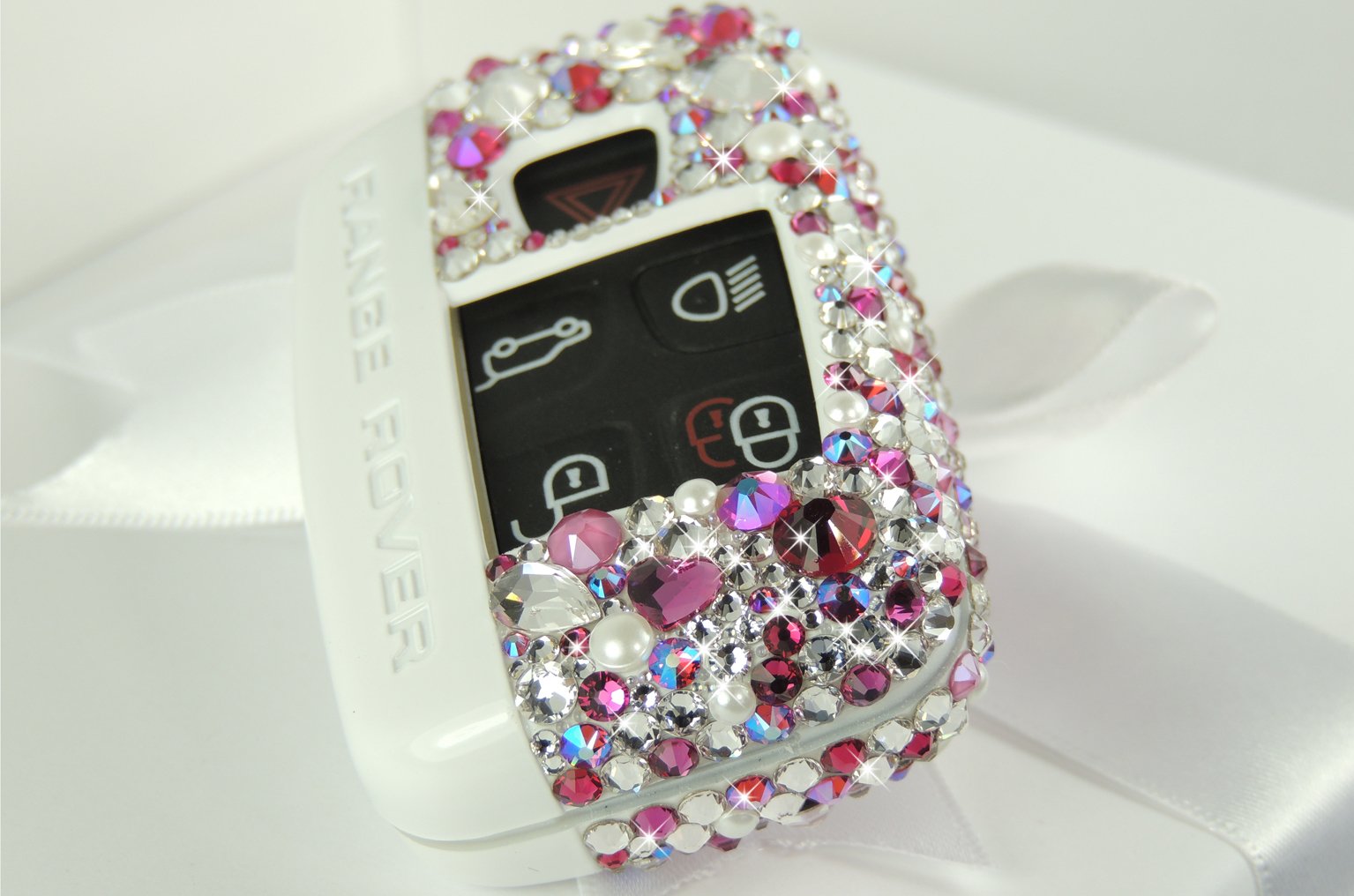 Pink Diamonds & Pearls Range Rover Key Cover with Crystals. | Crystalskins