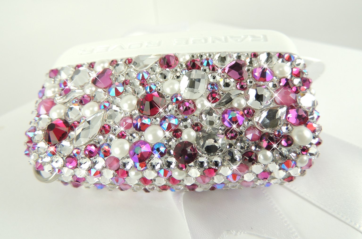 Pink Diamonds & Pearls Range Rover Key Cover with Crystals. | Crystalskins