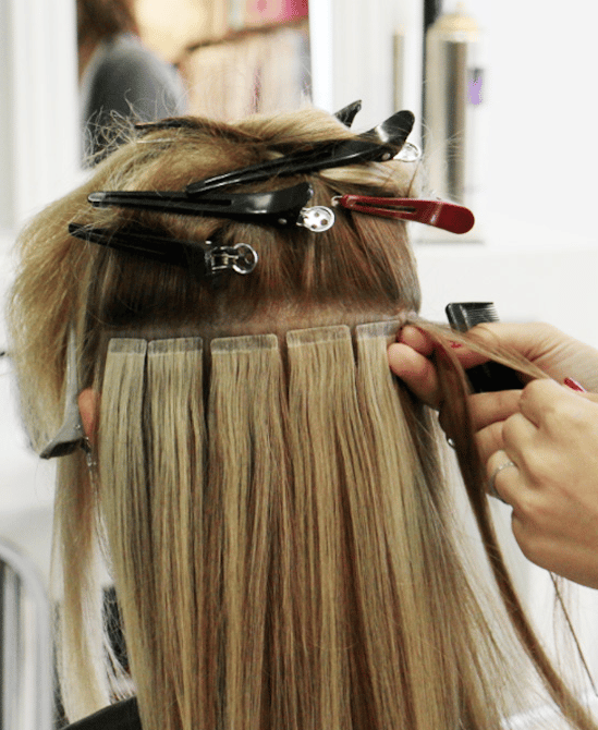 Tape Ins Extensions RapunzelsHairExtensionSalon