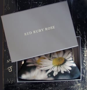 Image of White daisy clutch bag