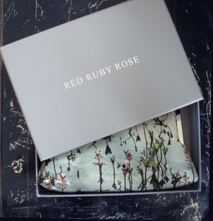 Image of Loch leaf, printed clutch bag + chain handle