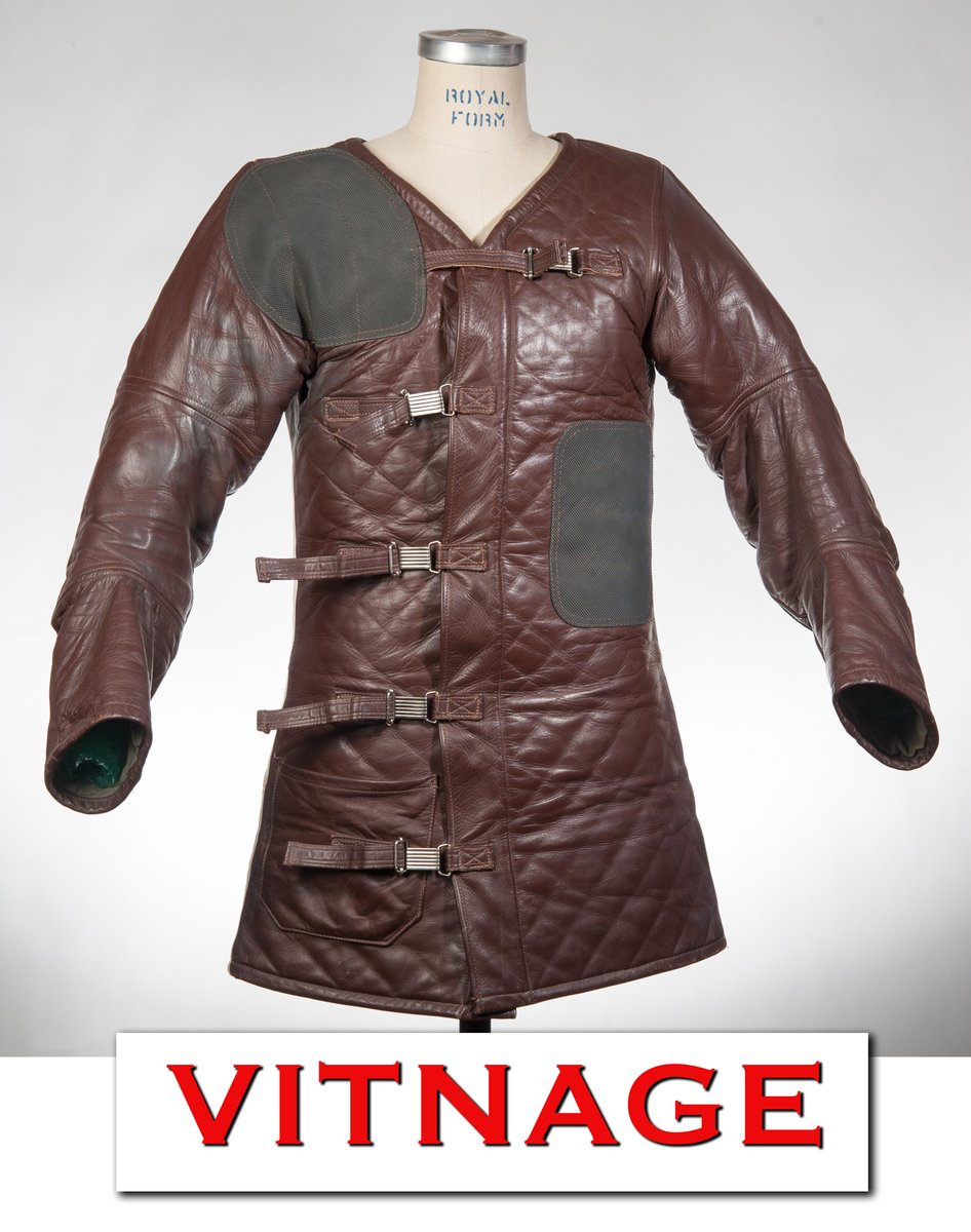 Vitnage 1960 S Vintage 10x Custom Made Leather Marksmen Competition Jacket Coat Riffle Target Size Mens 38