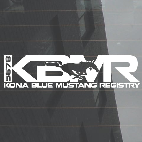 Image of Kona Blue Mustang Registry Decal
