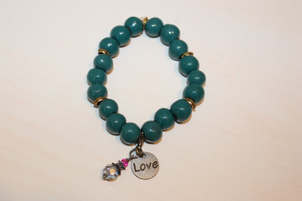 Image of Turquoise Bracelet with Charm