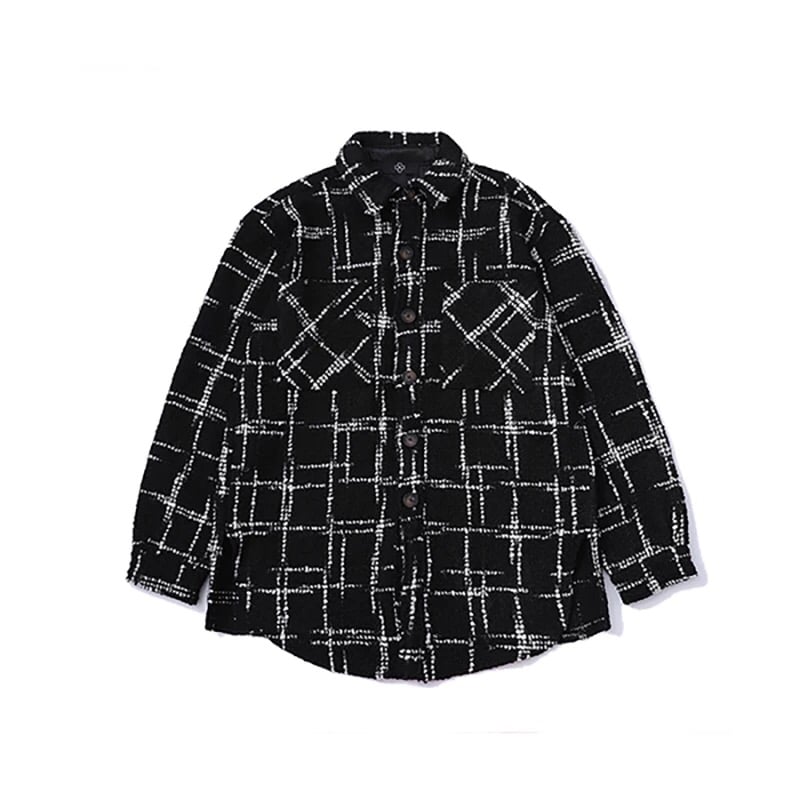Image of Fleece Checkered Jacket