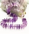 Natural Ametrine Necklace on 925 Silver Clasp with Amethyst and Lemon Quartz