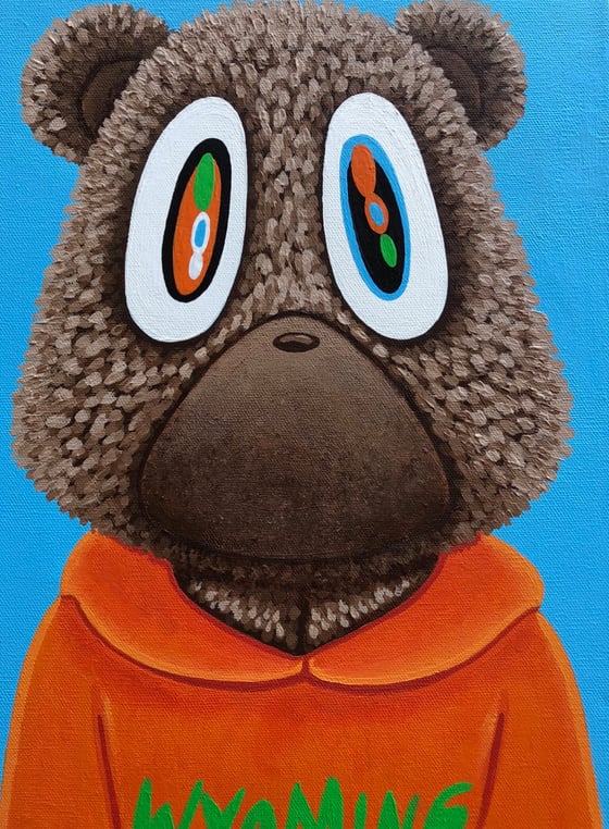 Image of YE - Kanye Bear Canvas Print 
