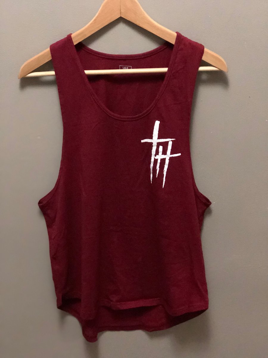 Image of Tapered Tank- Wine Red