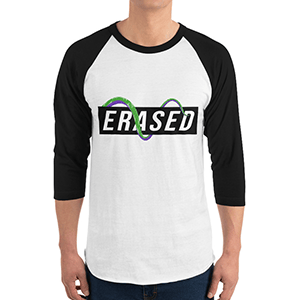 Image of ERASED, Manche 3/4 Baseball T-shirt