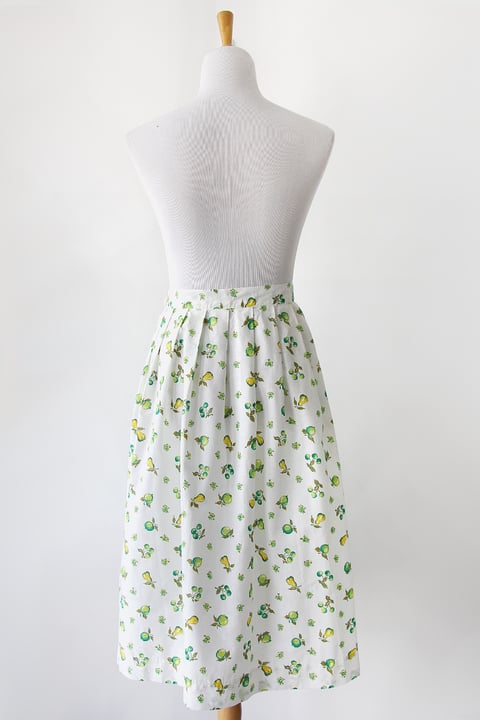 Image of SOLD Fruit Salad Novelty Print Cotton Vintage Skirt