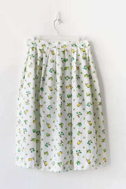 Image of SOLD Fruit Salad Novelty Print Cotton Vintage Skirt