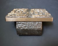 Image 2 of Abstract Bronze Door Handle with Keyhole Cover (Unused)