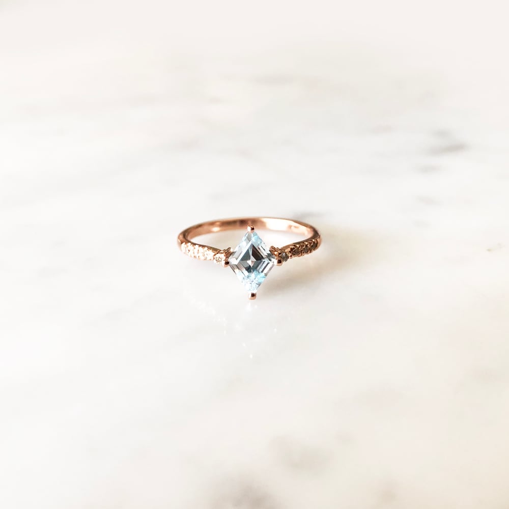 Image of Winter Forest Blue Topaz Ring