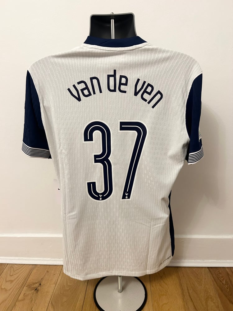 Image of Tottenham Hotspur “VAN DE VEN 37” Vaporknit 2024/25 Home Europa Final Shirt (L)