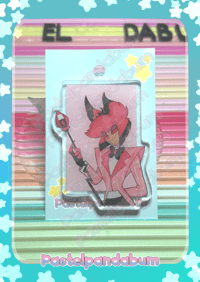 Hazbin Hotel - Pink Alastor Acrylic Pin badge