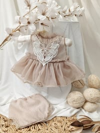Image 3 of Newborn Photo Prop Set | Pastel Girl Outfit for Photoshoot | April | pastel beige