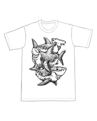 Image 1 of Three Sharks T-shirt (B2)**FREE SHIPPING**