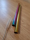 Stainless steel smoothie straws - 2 pack (2colours)