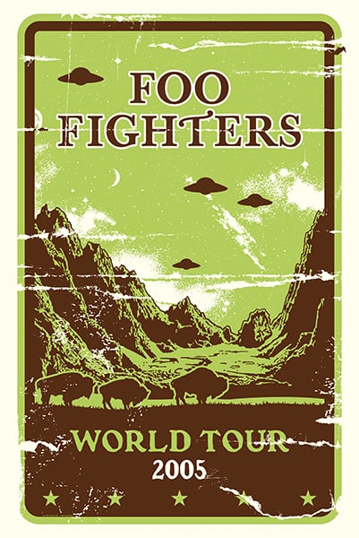 foo fighters 2005 world tour poster